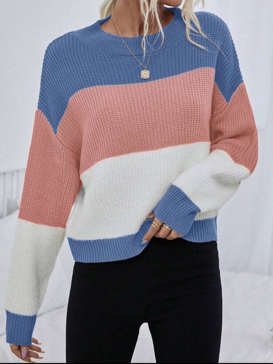 SHEIN Sweaters - SHEIN Colorblock Sweater